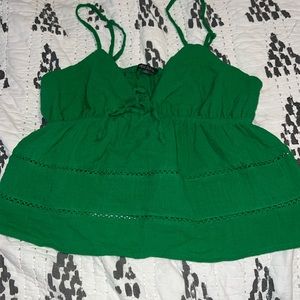 Green Crop Top size M